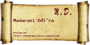 Madarasi Dóra névjegykártya